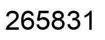 Number 265831 black image