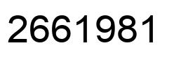 Number 2661981 black image