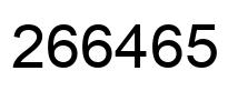 Number 266465 black image