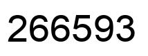 Number 266593 black image