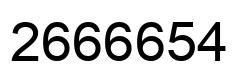 Number 2666654 black image