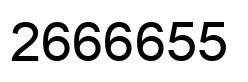Number 2666655 black image