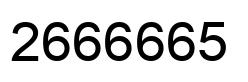 Number 2666665 black image