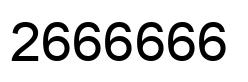 Number 2666666 black image