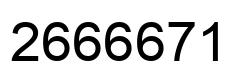 Number 2666671 black image