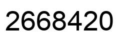 Número 2668420 imagen negro