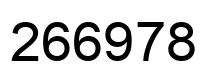 Number 266978 black image