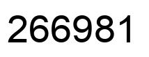 Number 266981 black image