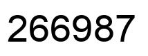 Number 266987 black image
