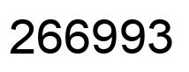 Number 266993 black image