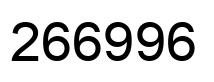 Number 266996 black image