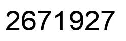 Number 2671927 black image