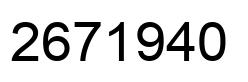 Número 2671940 imagen negro