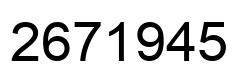 Number 2671945 black image