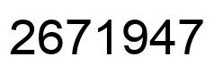 Number 2671947 black image
