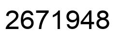 Number 2671948 black image