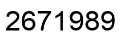 Number 2671989 black image