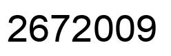 Number 2672009 black image