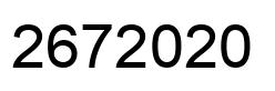Number 2672020 black image