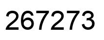 Number 267273 black image