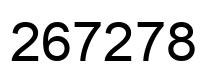 Number 267278 black image