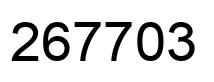 Number 267703 black image