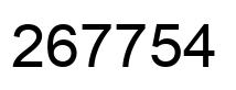 Number 267754 black image