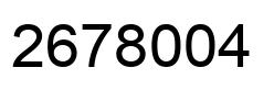 Number 2678004 black image
