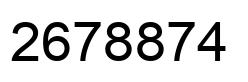 Number 2678874 black image