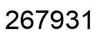 Número 267931 imagen negro