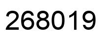 Number 268019 black image