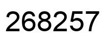 Number 268257 black image
