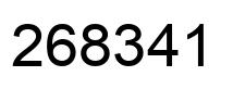 Number 268341 black image