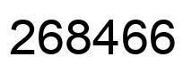 Number 268466 black image