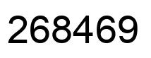Number 268469 black image