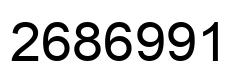 Number 2686991 black image