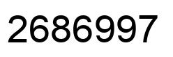 Number 2686997 black image
