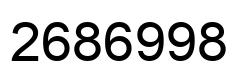 Number 2686998 black image