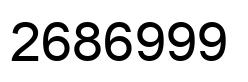 Number 2686999 black image