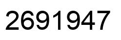 Number 2691947 black image