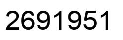 Number 2691951 black image