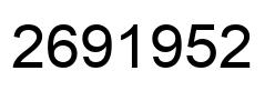 Number 2691952 black image
