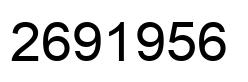 Number 2691956 black image