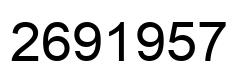 Number 2691957 black image