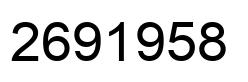 Number 2691958 black image