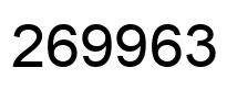 Number 269963 black image