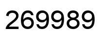 Number 269989 black image