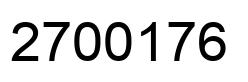 Number 2700176 black image