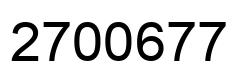 Number 2700677 black image