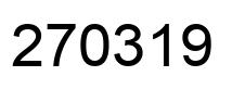 Number 270319 black image